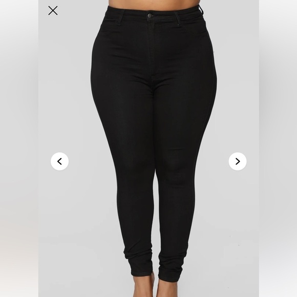 Denim - Black High-Waisted Skinny Jeans